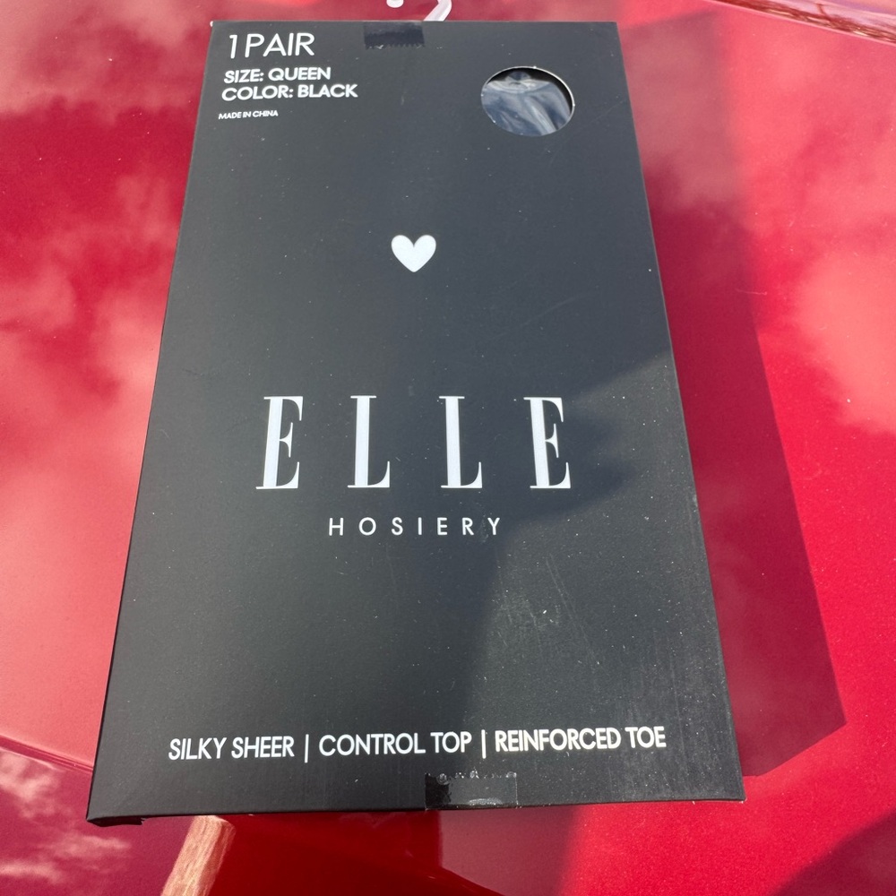 Elle Hosiery Black Silky Sheer Tights